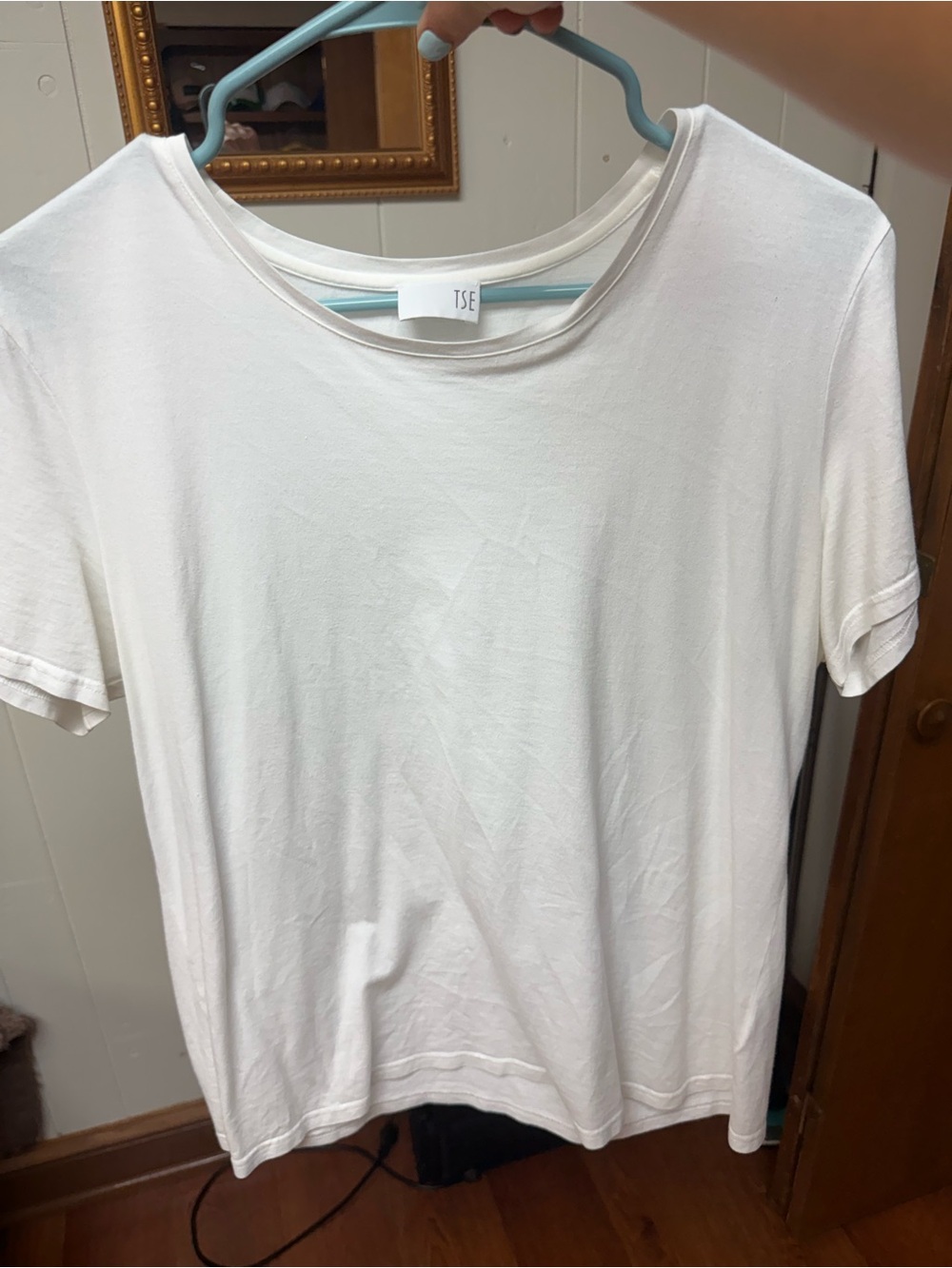 TSE woman’s White Short Sleeve Crewneck Tee